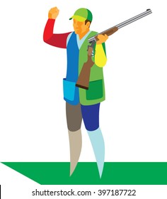 The shooter won the shooting competition
