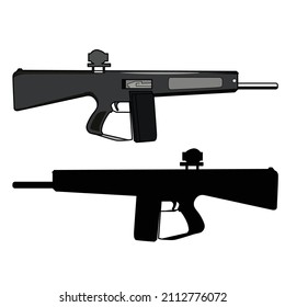 shootgun tactical weapon illustration vector design