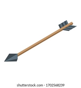 Icono de flecha de disparo. Iométrico del icono vectorial de flecha de tiro para el diseño web aislado en fondo blanco