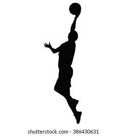 Shooting Basketball Player Vector Silhouette Stock Vector (Royalty Free ...