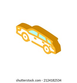 shooting brake car isometric icon vector. shooting brake car sign. isolated symbol illustration