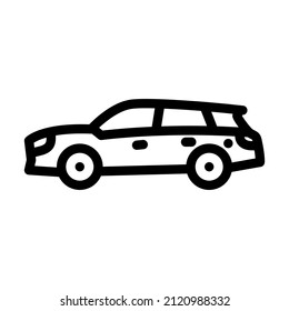 shooting brake car line icon vector. shooting brake car sign. isolated contour symbol black illustration