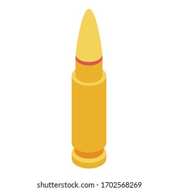 Shooting bullet icon. Isometric of shooting bullet vector icon for web design isolated on white background