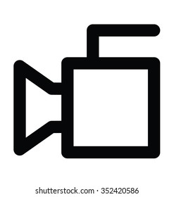
Shooting Camera Bold Line Icon
