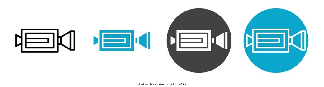 shooting camera icon Vector illustration in black