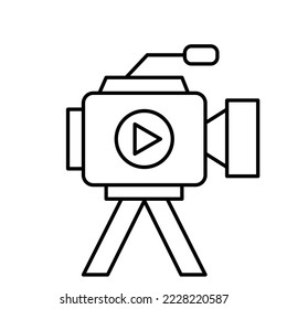 Shooting camera Vector Icon Fully Editable
