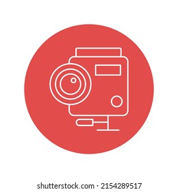 Shooting camera Vector icon which is suitable for commercial work and easily modify or edit it

