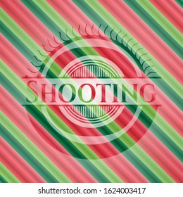 Shooting christmas emblem background. Vector Illustration. Detailed.