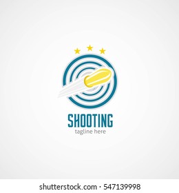 Shooting Club Logo Design Vector. Vector Illustration with flat style.