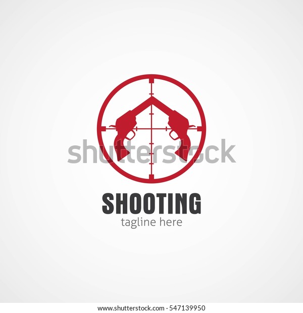 Shooting Club Logo Design Vector Vector Stock Vector (Royalty Free
