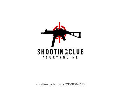 Shooting club logo vector icon illustration