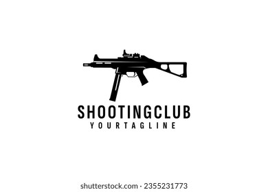 Shooting club logo vector icon illustration