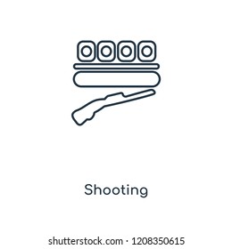 Shooting concept line icon. Linear Shooting concept outline symbol design. This simple element illustration can be used for web and mobile UI/UX.