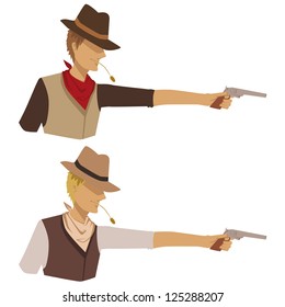 Shooting cowboy