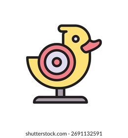 Ilustración vectorial de icono de objetivo de pato de tiro