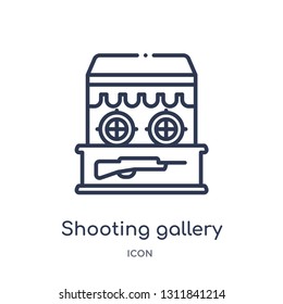 shooting gallery icon from other outline collection. Thin line shooting gallery icon isolated on white background.