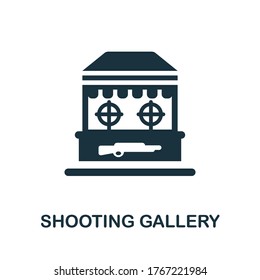 Shooting Gallery icon. Simple element from amusement park collection. Creative Shooting Gallery icon for web design, templates, infographics and more