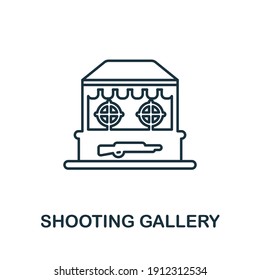 Shooting Gallery icon. Simple element from amusement park collection. Creative Shooting Gallery icon for web design, templates, infographics and more