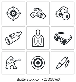 Iconos de la galería de fotos. Ilustración vectorial.