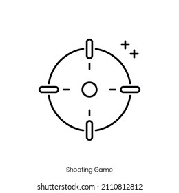 shooting game icon. Outline style icon design isolated on white background