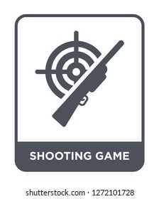 shooting game icon vector on white background, shooting game trendy filled icons from Entertainment and arcade collection, shooting game simple element illustration