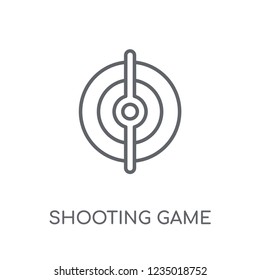 Shooting game linear icon. Modern outline Shooting game logo concept on white background from Entertainment and Arcade collection. Suitable for use on web apps, mobile apps and print media.