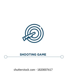 shooting game outline vector icon. simple element illustration. shooting game outline icon from editable arcade concept. can be used for web and mobile
