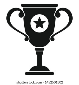 Shooting gold cup icon. Simple illustration of shooting gold cup vector icon for web design isolated on white background