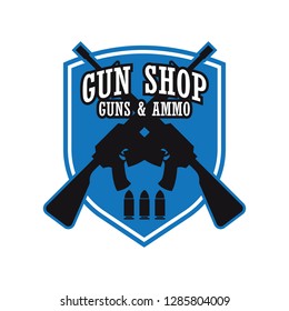 Shooting Gun Logo Shooting Club Vector Stock Vector (Royalty Free ...