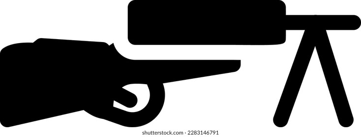 shooting gun vector illustration on a transparent background.Premium quality symbols.Glyphs vector icons for concept and graphic design.