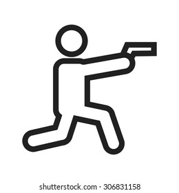 Shooting, hunting, bullets icon vector image. Can also be used for military. Suitable for use on web apps, mobile apps and print media.