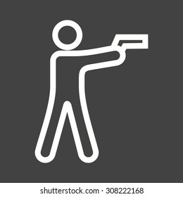 Shooting, hunting, bullets icon vector image. Can also be used for military. Suitable for use on web apps, mobile apps and print media.