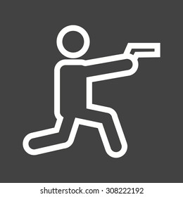 Shooting, hunting, bullets icon vector image. Can also be used for military. Suitable for use on web apps, mobile apps and print media.