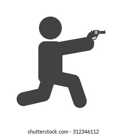 Shooting, hunting, bullets icon vector image. Can also be used for military. Suitable for use on web apps, mobile apps and print media.