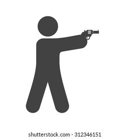 Shooting, hunting, bullets icon vector image. Can also be used for military. Suitable for use on web apps, mobile apps and print media.