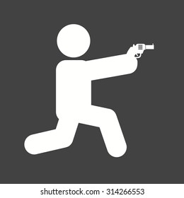 Shooting, hunting, bullets icon vector image. Can also be used for military. Suitable for use on web apps, mobile apps and print media.