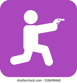Shooting, hunting, bullets icon vector image. Can also be used for military. Suitable for use on web apps, mobile apps and print media.