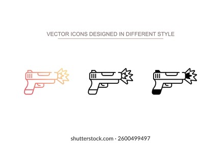 Shooting icon design with white background stock illustration