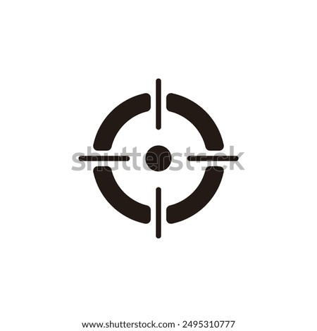 Shooting icon. Flat silhouette version.