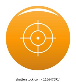 Shooting icon. Simple illustration of shooting vector icon for any design orange