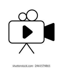 Shooting-Symbol mit weißem Hintergrund Vektorgrafik Stock-Illustration