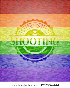 Shooting lgbt colors emblem 