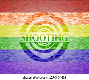 Shooting lgbt colors emblem 