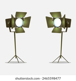 luces de tiro aisladas en blanco