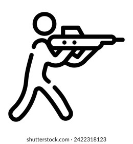 shooting Line Icon Background White