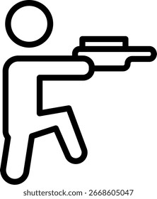 Shooting Line Icon Vector Design