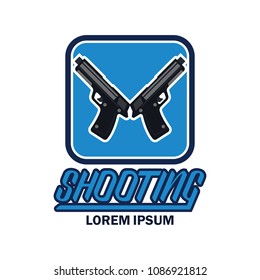shooting logo with text space for your slogan / tag line, vector illustration