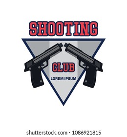 shooting logo with text space for your slogan / tag line, vector illustration
