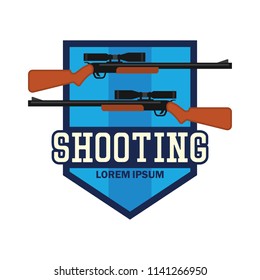 shooting logo with text space for your slogan / tag line, vector illustration