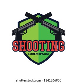shooting logo with text space for your slogan / tag line, vector illustration